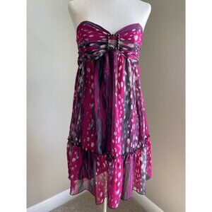 Hot Pink Strapless Mini Dress | Guess | XS